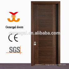 CE standard Natural veneer laminated flush mdf wooden door